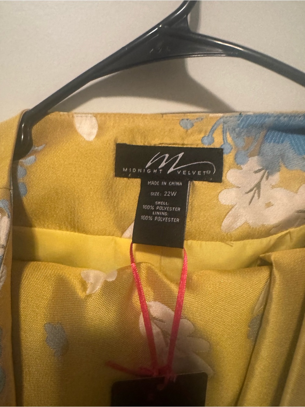 Midnight Velvet Yellow Floral Wrap Blazer with Blue & White Accents - Picture 2 of 8